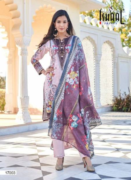 Ishaal Gulmohar 17 Latest Pure lawn Karachi Cotton Dress Material Collection 